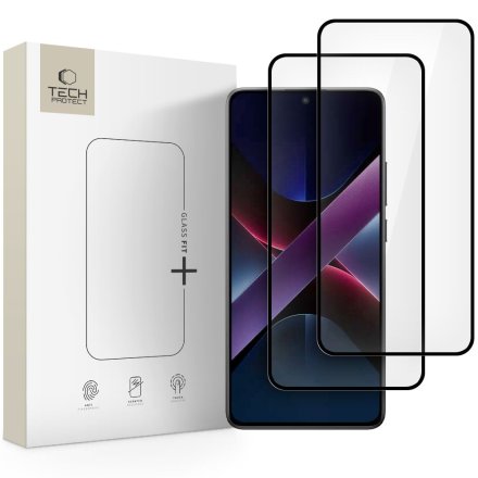 SZKŁO HARTOWANE TECH-PROTECT GLASS FIT+ 2-PACK XIAOMI POCO X7 PRO 5G BLACK