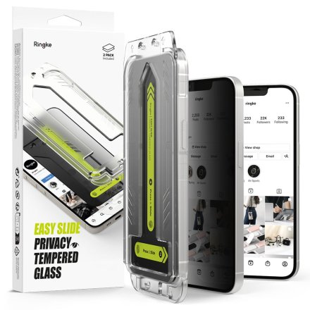 SZKŁO PRYWATYZUJĄCE RINGKE EASY SLIDE 2-PACK IPHONE 16E PRIVACY