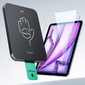 SZKŁO HARTOWANE ESR ULTRAFIT TEMPERED GLASS 2-PACK IPAD AIR 13” 1 / 2 / 2024-2025 CLEAR