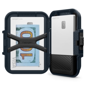 SPIGEN LOCK FIT MAGSAFE UNIVERSAL MAGNETIC CARD HOLDER METAL SLATE
