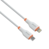 Cable VIDVIE BulkType-C/iPhone 1m white/orange