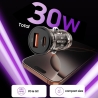 TECH-PROTECT CC01 2-PORT CAR CHARGER PD 30W / QC3.0 BLACK