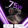 TECH-PROTECT CC03 2-PORT CAR CHARGER PD 75W BLACK