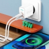 Travel charger VIDVIE PLE269 3A PD30W 1xUSB+1xType-C white