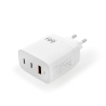 VIDVIE PLE266 Netzladegerät 1xUSB + 2xType-C 3A PD 30W weiß