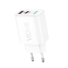 VIDVIE PLE269 Netzladegerät 1xUSB + 1xType C 3A PD 30W weiß