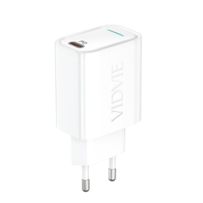 VIDVIE PLE268 Netzladegerät 1xUSB + 1xType C 3A PD 20W weiß