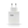 Travel charger VIDVIE PLE266 3A PD 30W 1xUSB+2xType-C white