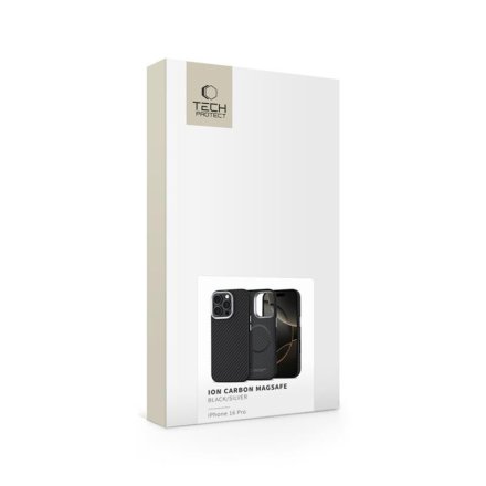 TECH-PROTECT ION CARBON MAGSAFE IPHONE 16 PRO BLACK/SILVER