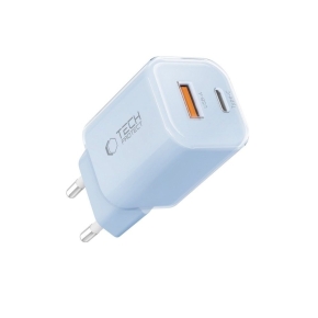 TECH-PROTECT NCM33 2-PORT NETWORK CHARGER PD 33W / QC3.0 BABY BLUE
