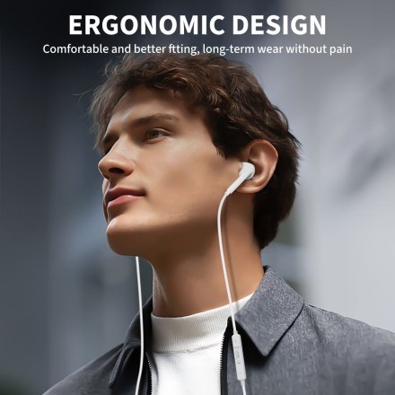 TECH-PROTECT ULTRABOOST TYPE-C EARPHONE CORE WHITE