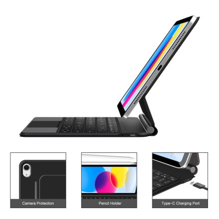TECH-PROTECT SMARTCASE MAGNETIC + KEYBOARD IPAD 10.9” 10 / 2022 / 11” 11 / 2025 BLACK
