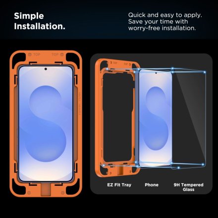 SZKŁO HARTOWANE TECH-PROTECT QUICK SET+ 2-PACK GALAXY S25+ PLUS CLEAR