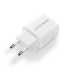 Travel charger VIDVIE PLE273 3A 20W 1xUSB+1xType-C biała