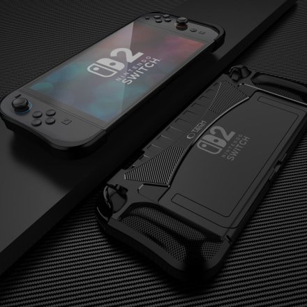 TECH-PROTECT TPUCARBON NINTENDO SWITCH 2 BLACK