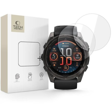 SZKŁO HARTOWANE TECH-PROTECT GLASS FIT+ 2-PACK GARMIN FENIX 8 (51 MM) CLEAR