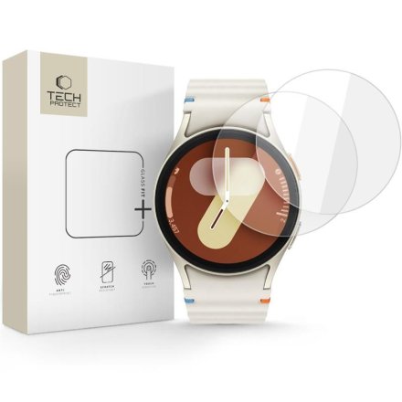 SZKŁO HARTOWANE TECH-PROTECT GLASS FIT+ 2-PACK SAMSUNG GALAXY WATCH 4 / 5 / 6 / 7 / FE (40 MM) CLEAR