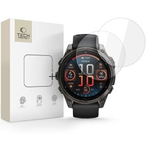 SZKŁO HARTOWANE TECH-PROTECT GLASS FIT+ 2-PACK GARMIN FENIX 8 / 8 PRO (47 MM) CLEAR