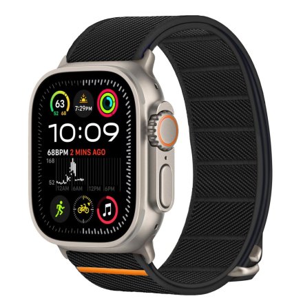 TECH-PROTECT NYLON SLIP APPLE WATCH 6 / 7 / 8 / 9 / 10 / SE / ULTRA 1 / 2 (44 / 45 / 46 / 49 MM) BLACK