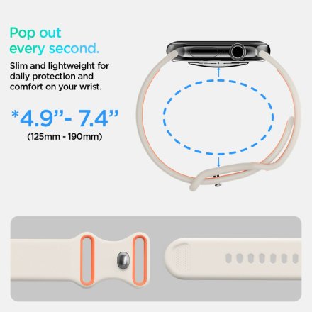 SPIGEN NANO POP APPLE WATCH 6 / 7 / 8 / 9 / 10 / SE (40 / 41 / 42 MM) ORANGE BEIGE