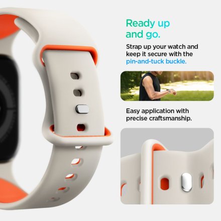 SPIGEN NANO POP APPLE WATCH 6 / 7 / 8 / 9 / 10 / SE (40 / 41 / 42 MM) ORANGE BEIGE