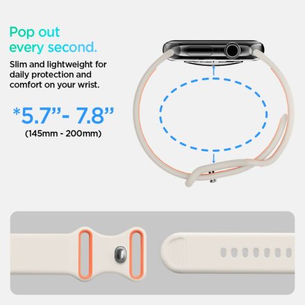 SPIGEN NANO POP APPLE WATCH 6 / 7 / 8 / 9 / 10 / SE / ULTRA 1 / 2 (44 / 45 / 46 / 49 MM) ORANGE BEIGE