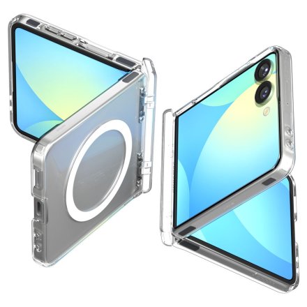 SPIGEN ULTRA HYBRID PRO MAG MAGSAFE GALAXY Z FLIP 7 CLEAR/WHITE