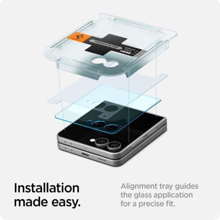 SZKŁO HARTOWANE SPIGEN GLAS.TR ”EZ FIT” HD GALAXY Z FLIP 7 CLEAR