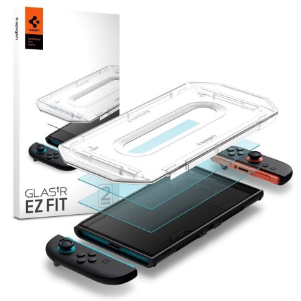 SZKŁO HARTOWANE SPIGEN GLAS.TR ”EZ FIT” 2-PACK NINTENDO SWITCH 2 CLEAR
