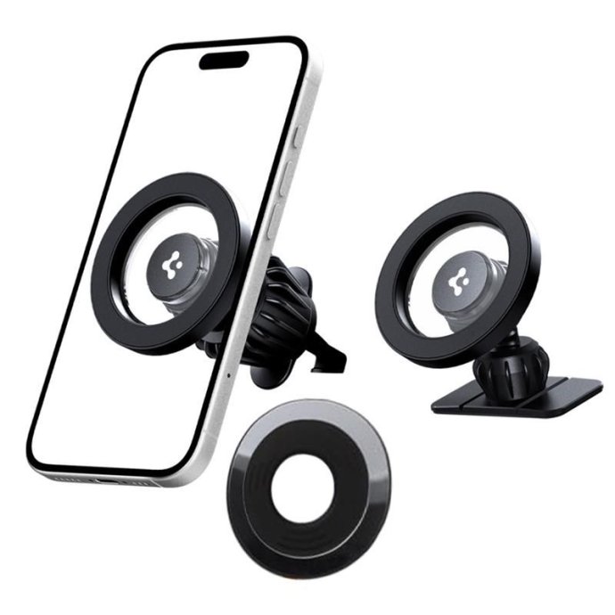 SPIGEN MFT13 MAGNETIC MAGSAFE DASHBOARD & VENT CAR MOUNT BLACK