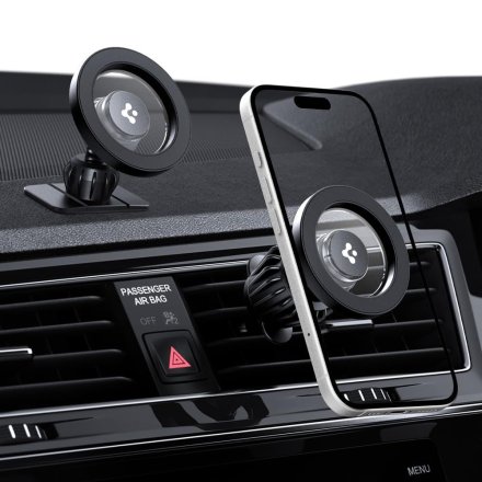 SPIGEN MFT13 MAGNETIC MAGSAFE DASHBOARD & VENT CAR MOUNT BLACK