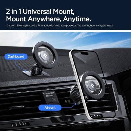 SPIGEN MFT13 MAGNETIC MAGSAFE DASHBOARD & VENT CAR MOUNT BLACK