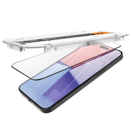 SZKŁO HARTOWANE SPIGEN GLAS.TR ”EZ FIT” FC 2-PACK IPHONE 15 PRO MAX BLACK