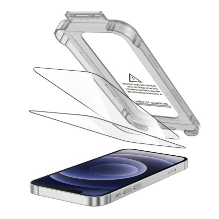 SZKŁO HARTOWANE TECH-PROTECT QUICK SET+ 2-PACK IPHONE 12 / 12 PRO BLACK