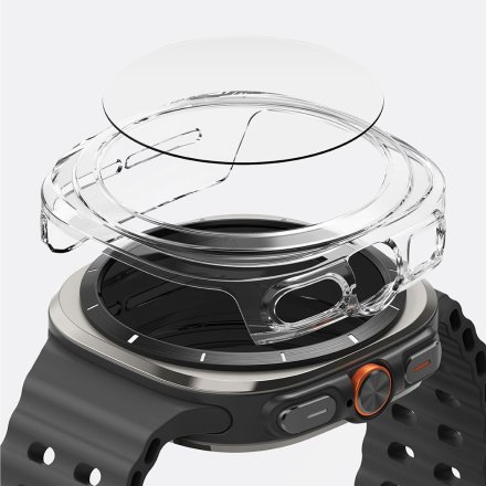 RINGKE SLIM & TEMPERED GLASS SAMSUNG GALAXY WATCH ULTRA 2024 / 2025 (47 MM) CLEAR