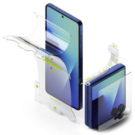 ZESTAW OCHRONNY RINGKE 3-IN-1 PROTECTOR 2-SET GALAXY Z FLIP 7 CLEAR