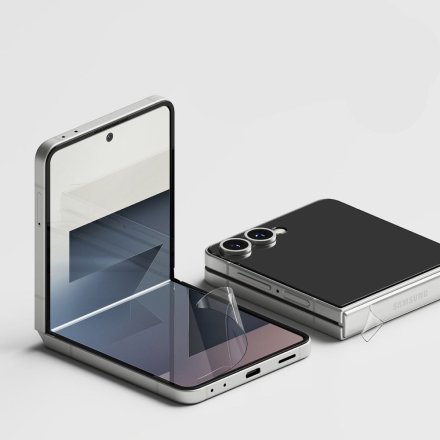 ZESTAW OCHRONNY RINGKE 3-IN-1 PROTECTOR 2-SET GALAXY Z FLIP 7 CLEAR