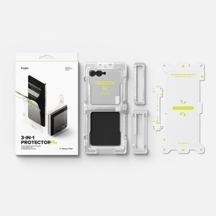 ZESTAW OCHRONNY RINGKE 3-IN-1 PROTECTOR 2-SET GALAXY Z FLIP 7 CLEAR