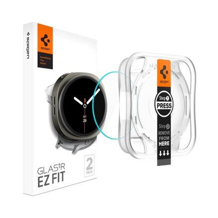 SZKŁO HARTOWANE SPIGEN GLAS.TR ”EZ-FIT” 2-PACK GALAXY WATCH 8 (40 MM) CLEAR