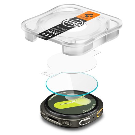 SZKŁO HARTOWANE SPIGEN GLAS.TR ”EZ-FIT” 2-PACK GALAXY WATCH 8 (40 MM) CLEAR