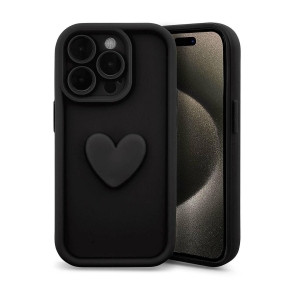 HEARTS Case for Apple iPhone 16 Black