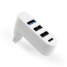 Adapter HUB USB/2xUSB 2.0 + 1xUSB 3.0 + 1xType C weiß