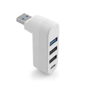 Adapter HUB USB/2xUSB 2.0 + 1xUSB 3.0 + 1xType C biały