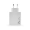 Travel charger VIDVIE PLE262 3A 65W GaN 1xUSB+2xType-C+Type-C/Type-C cable white