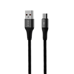 Kabel VIDVIE CB4038 USB/Micro 3A, 2m schwarz