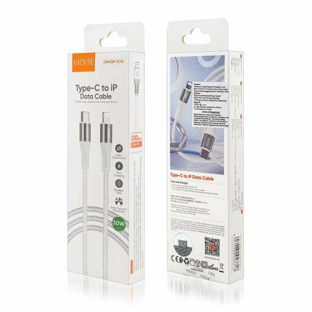 kabel vidvie 4038 typc iphone 3m bialy
