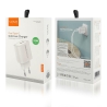 Travel charger VIDVIE PLE260 3A 33W GaN 2xType-C+Type-C/Type-C cable white