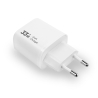 Travel charger VIDVIE PLE260 3A 33W GaN 2xType-C+Type-C/iPhone cable white