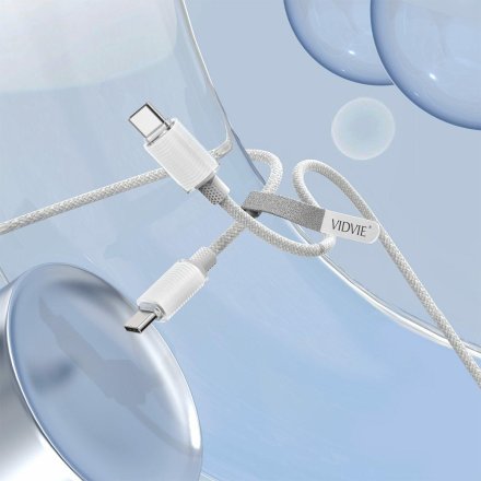 kabel vidvie cb4024 usbtype c bialy