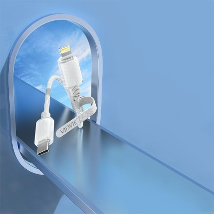 kabel vidvie cb4024 usbtype c bialy